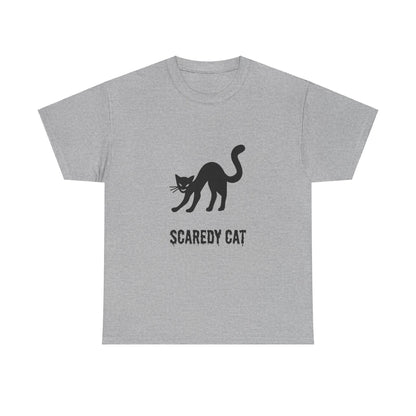 Scaredy Cat T-Shirt – Playful Cat Graphic Tee