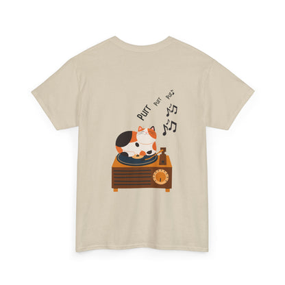 Meow Mix T-Shirt – Cat on Record Player Music Tee