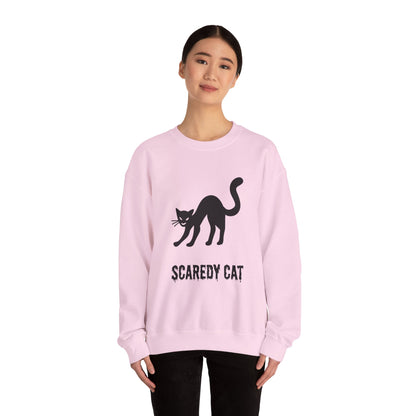Scaredy Cat Sweatshirt – Arched Back Cat Crew Neck