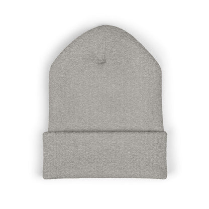 Stretching Cat Beanie – Embroidered Cuffed Knit Hat