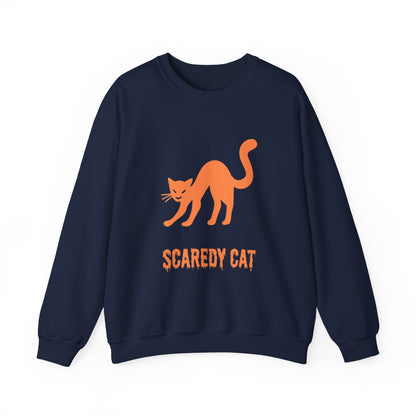 Scaredy Cat Sweatshirt – Arched Back Cat Crew Neck