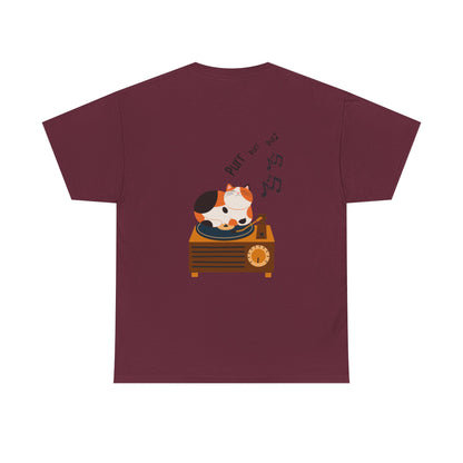 Meow Mix T-Shirt – Cat on Record Player Music Tee