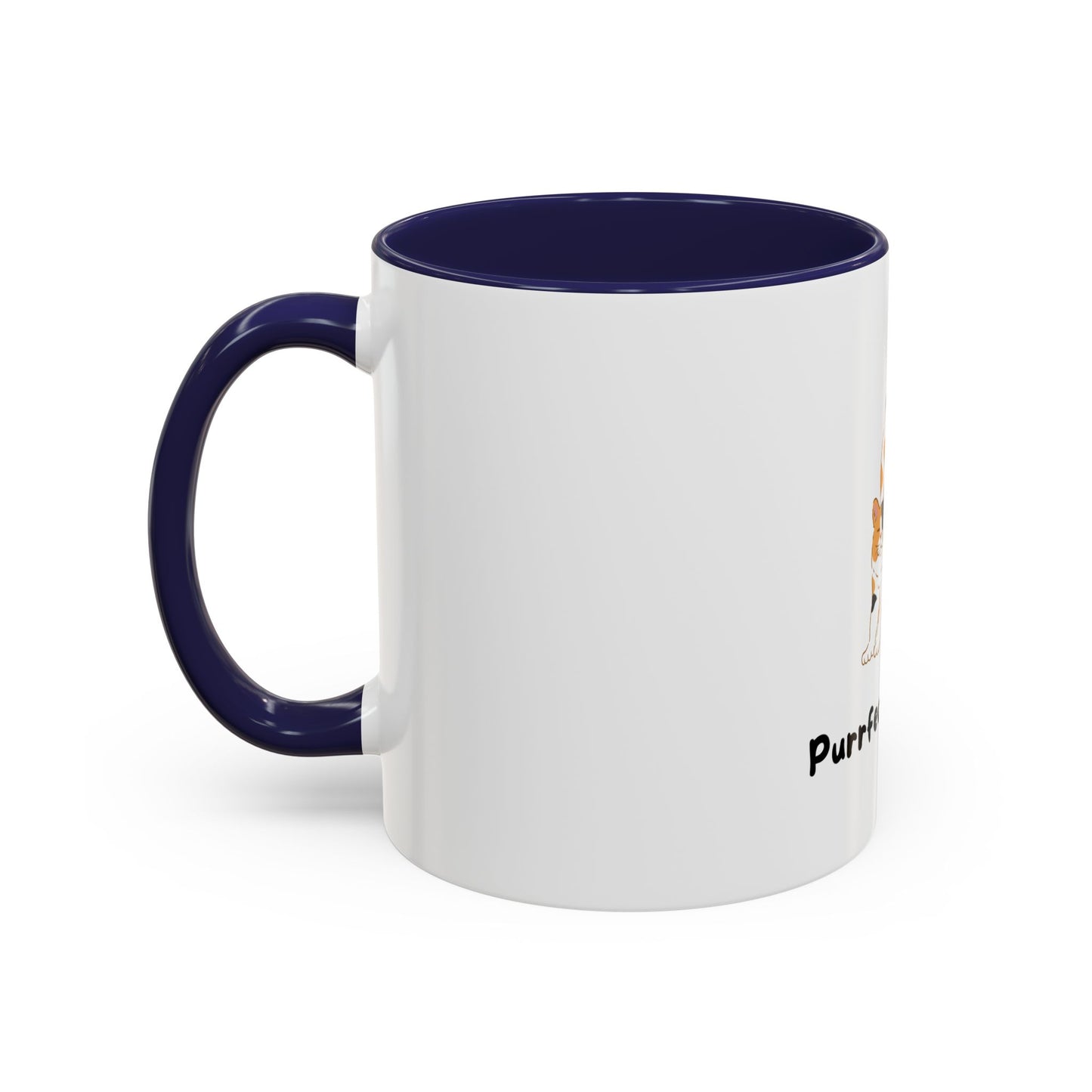 Purrfect Morning Cat Mug – Two-Tone Coffee Cup for Cat Lovers