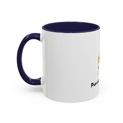Purrfect Morning Cat Mug – Two-Tone Coffee Cup for Cat Lovers