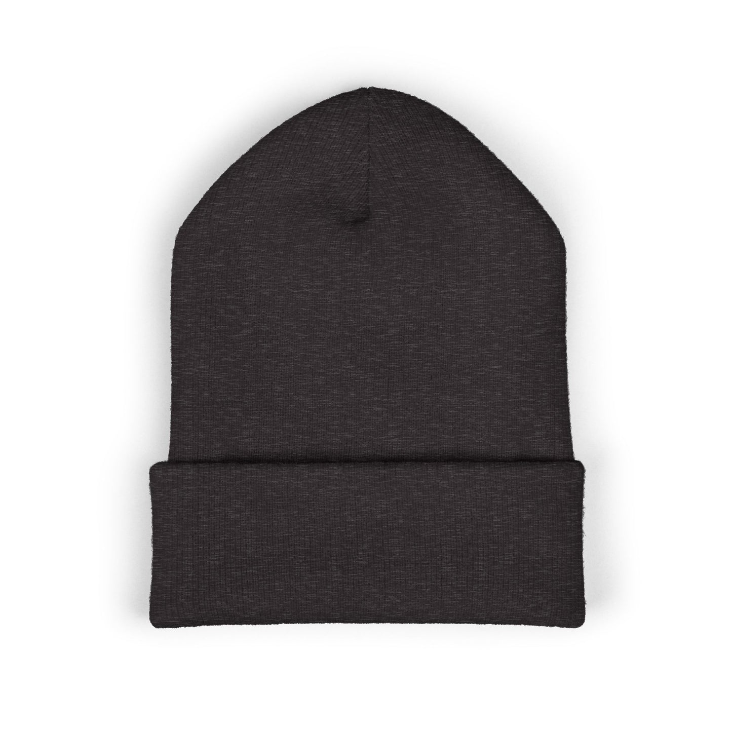 Stretching Cat Beanie – Embroidered Cuffed Knit Hat