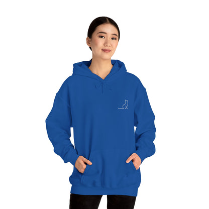 Mr. Cat Dad Outline Logo Hoodie – Embroidered Cat Outline Pullover