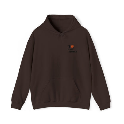 I Love Cat Moms Hoodie – Embroidered Text Pullover