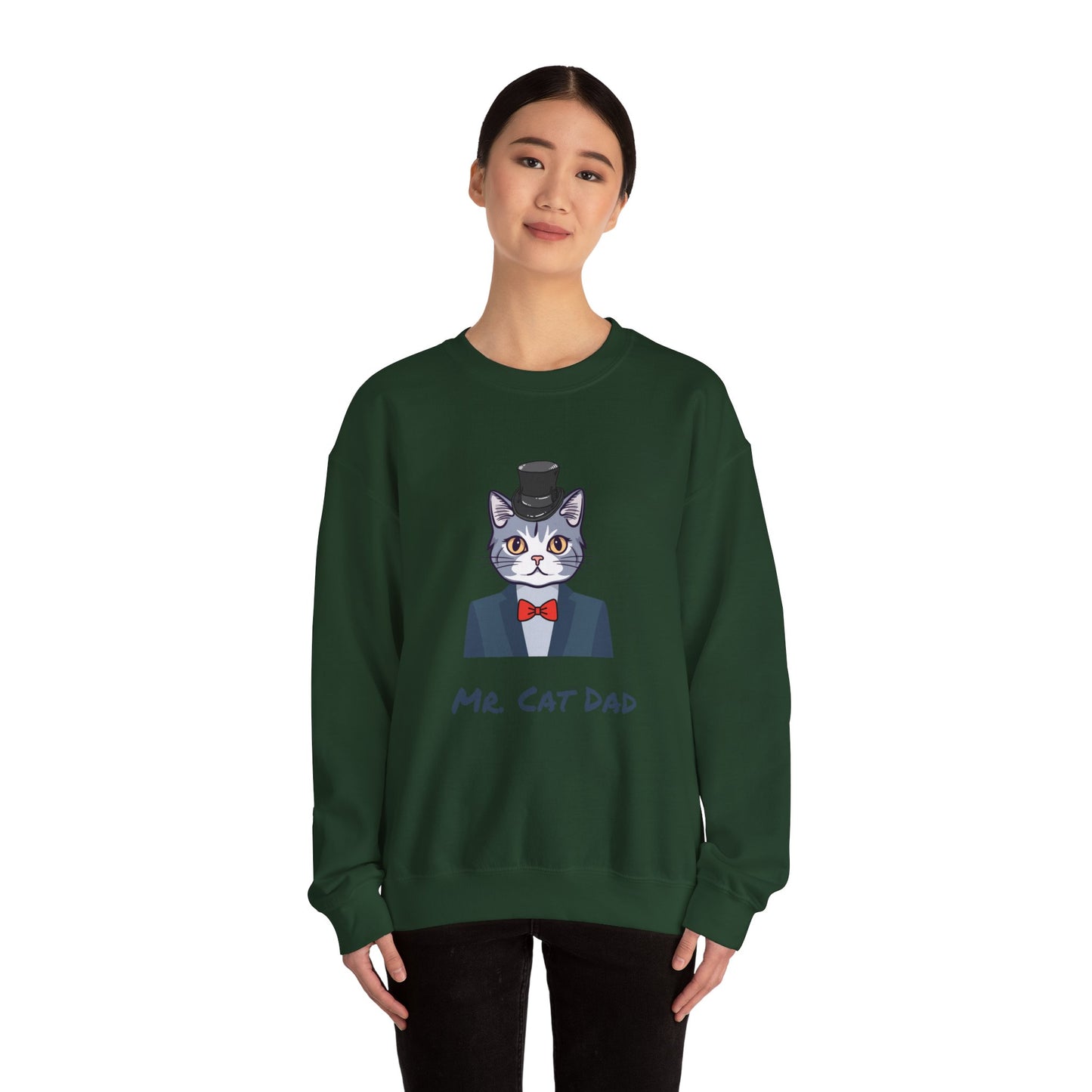 Mr. Cat Dad Sweatshirt – Logo Crew Neck for Cat Lovers