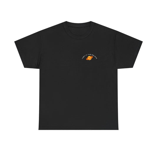 Lost in the Galaxy T-Shirt – Floating Space Cat Yarn Tee