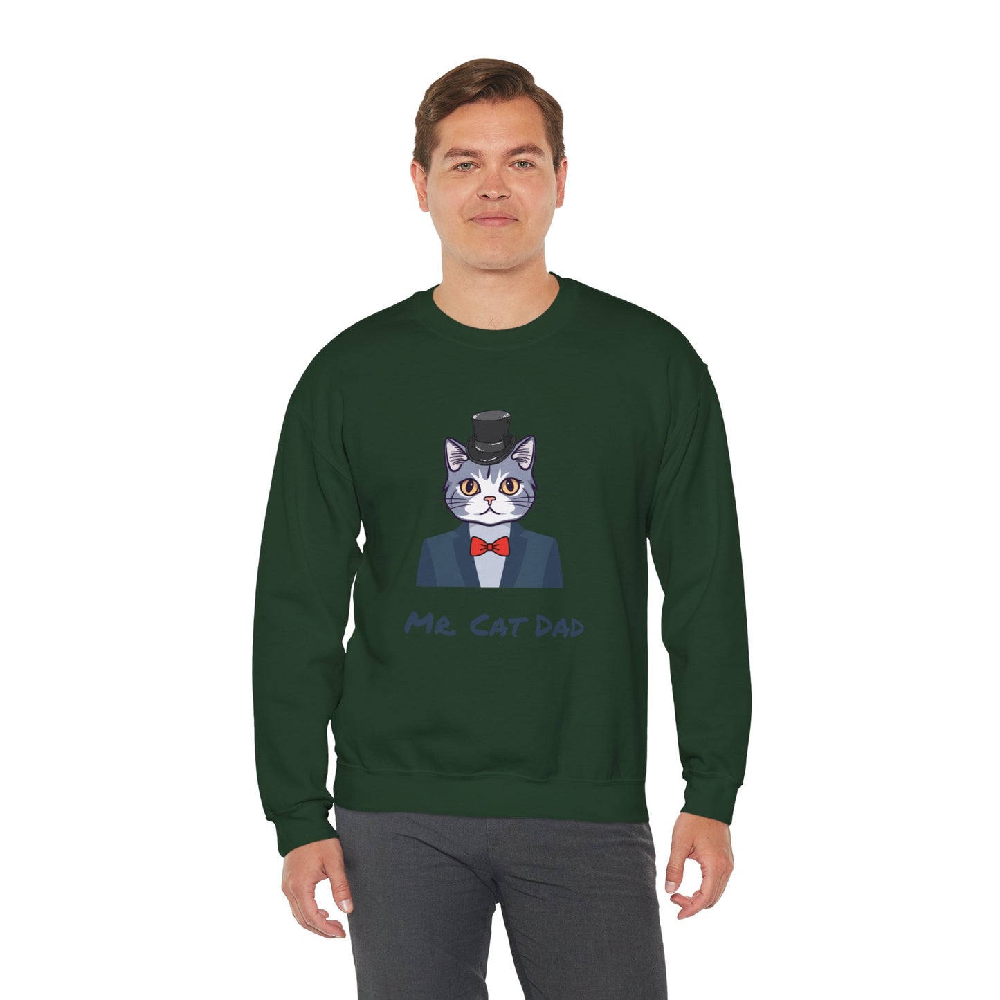 Mr. Cat Dad Sweatshirt – Logo Crew Neck for Cat Lovers