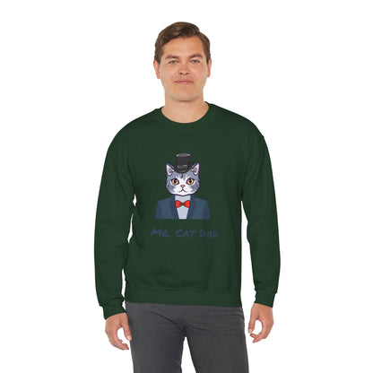 Mr. Cat Dad Sweatshirt – Logo Crew Neck for Cat Lovers
