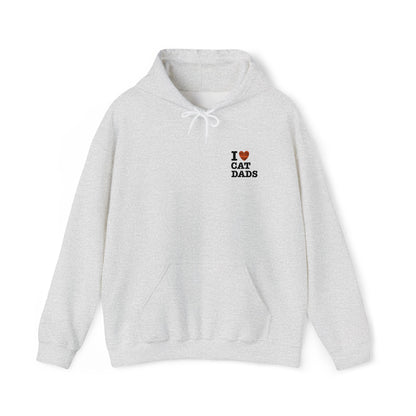 I Love Cat Dads Hoodie – Embroidered Text Pullover
