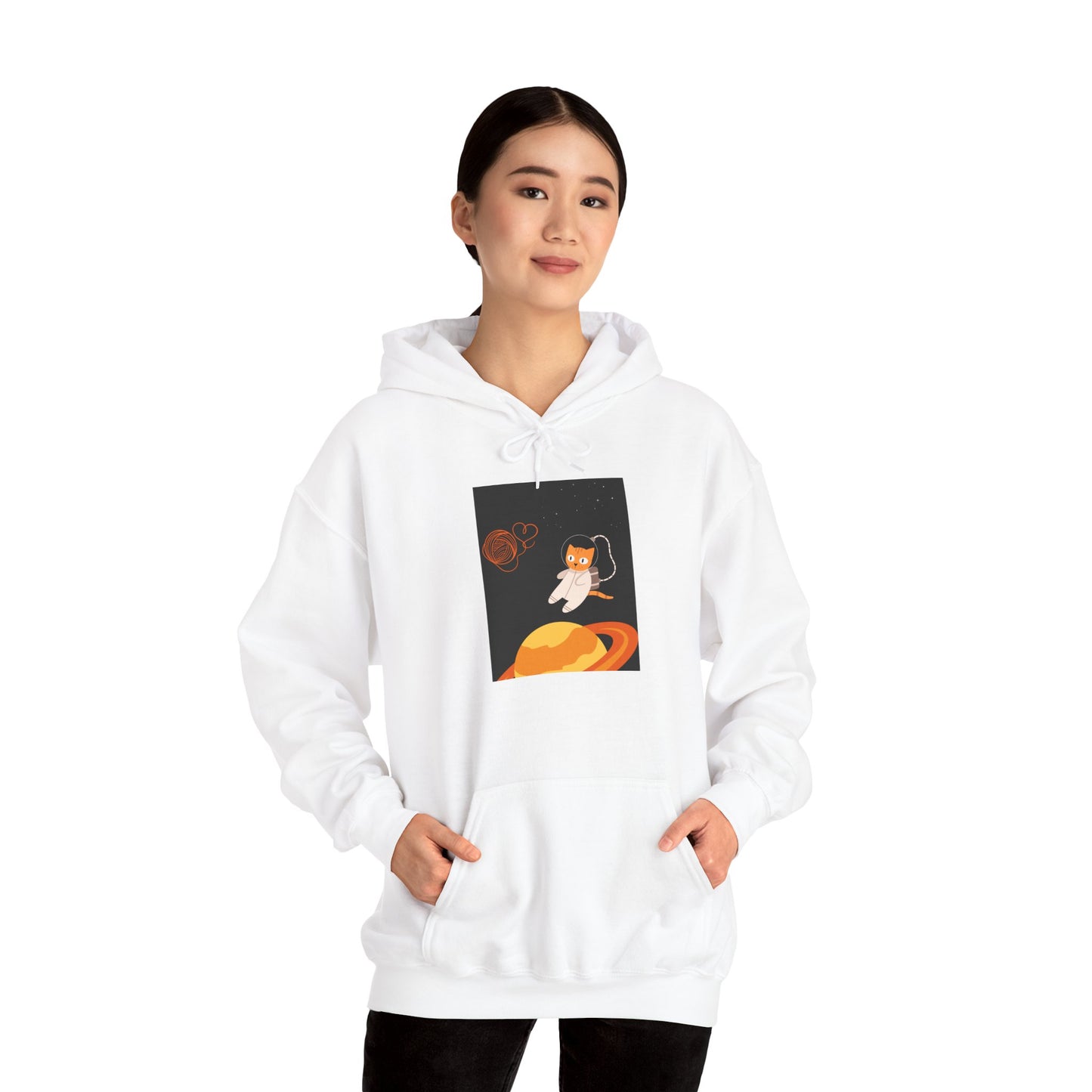 Lost in the Galaxy Hoodie – Space Cat-Inspired Sweatshirt