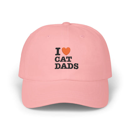 I Love Cat Dads Dad Cap – Embroidered Classic Baseball Hat