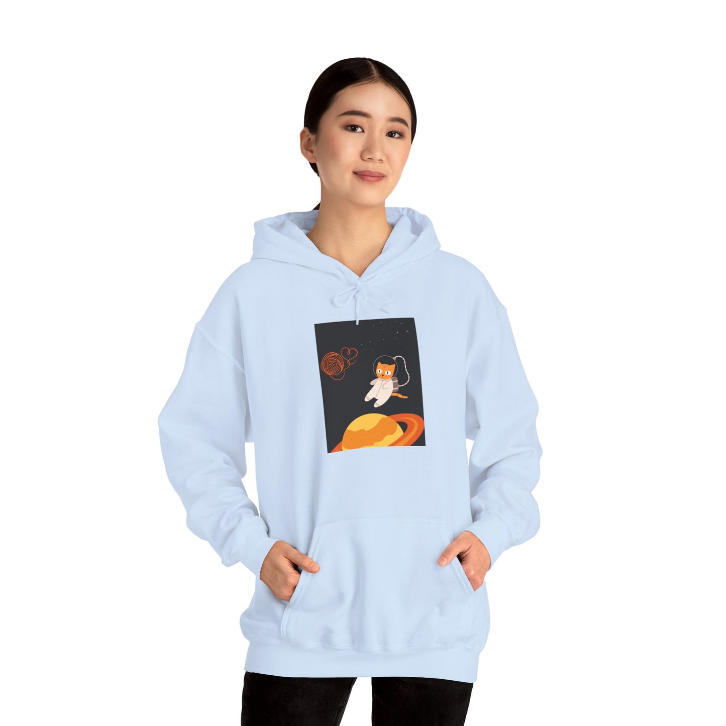 Lost in the Galaxy Hoodie – Space Cat-Inspired Sweatshirt