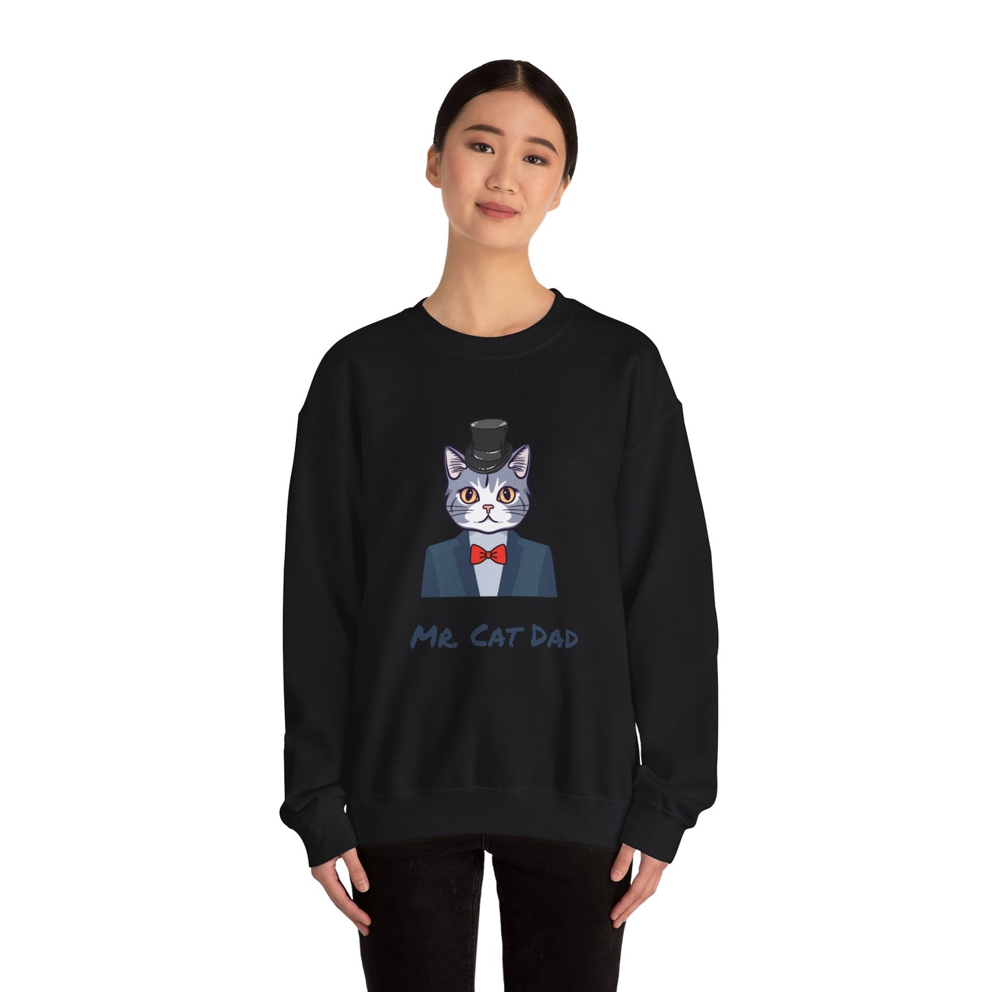 Mr. Cat Dad Sweatshirt – Logo Crew Neck for Cat Lovers