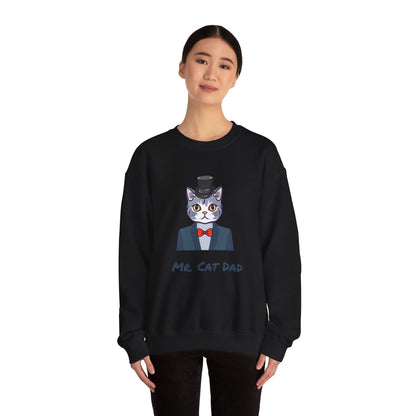 Mr. Cat Dad Sweatshirt – Logo Crew Neck for Cat Lovers