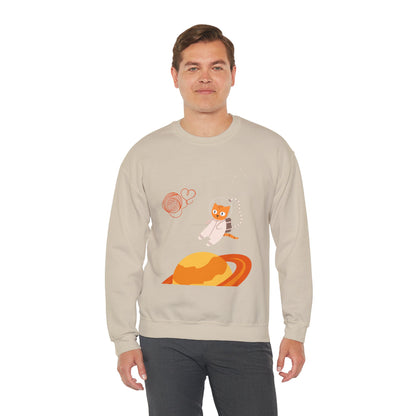 Lost in the Galaxy Sweatshirt – Cat in Space Crew Neck