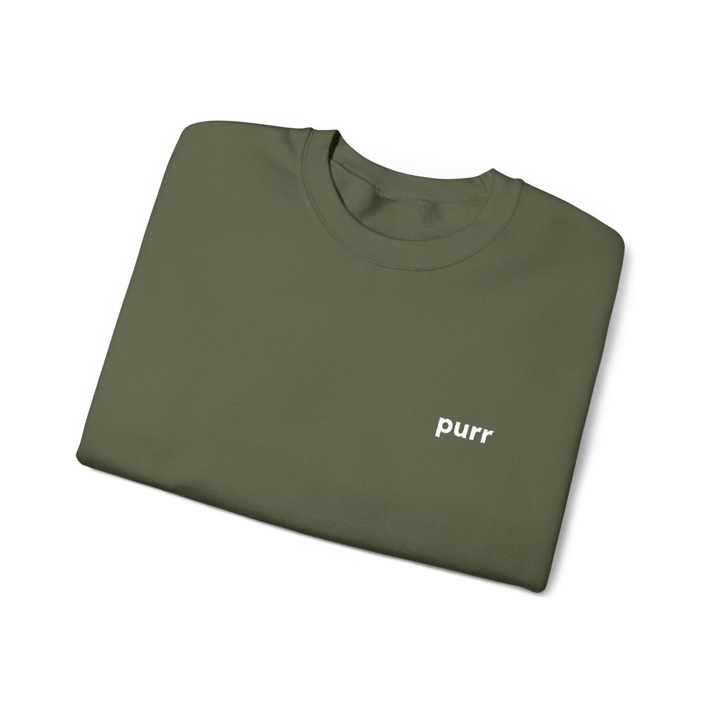 Purr Sweatshirt – Playful Embroidered Text Crew Neck