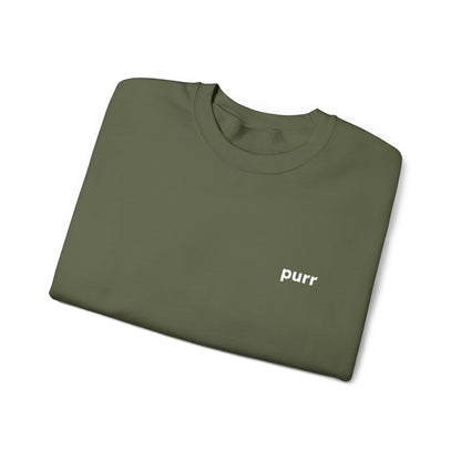 Purr Sweatshirt – Playful Embroidered Text Crew Neck
