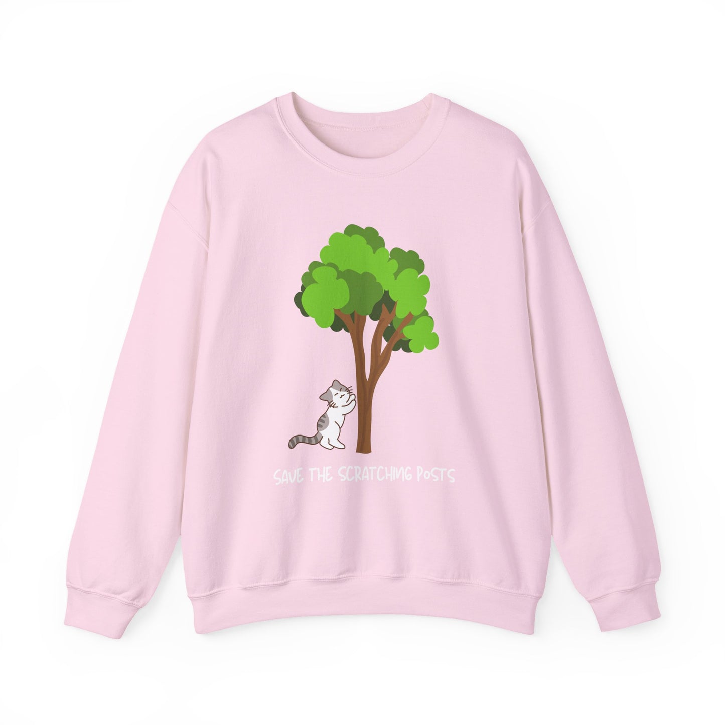 Tree Scratcher Sweatshirt – Cat & Tree Earth Day Crew Neck