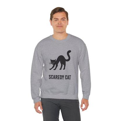 Scaredy Cat Sweatshirt – Arched Back Cat Crew Neck